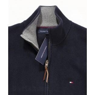 TOMMY HILFIGER SWETER MESKI NA ZAMEK_FULL ZIP GRANAT